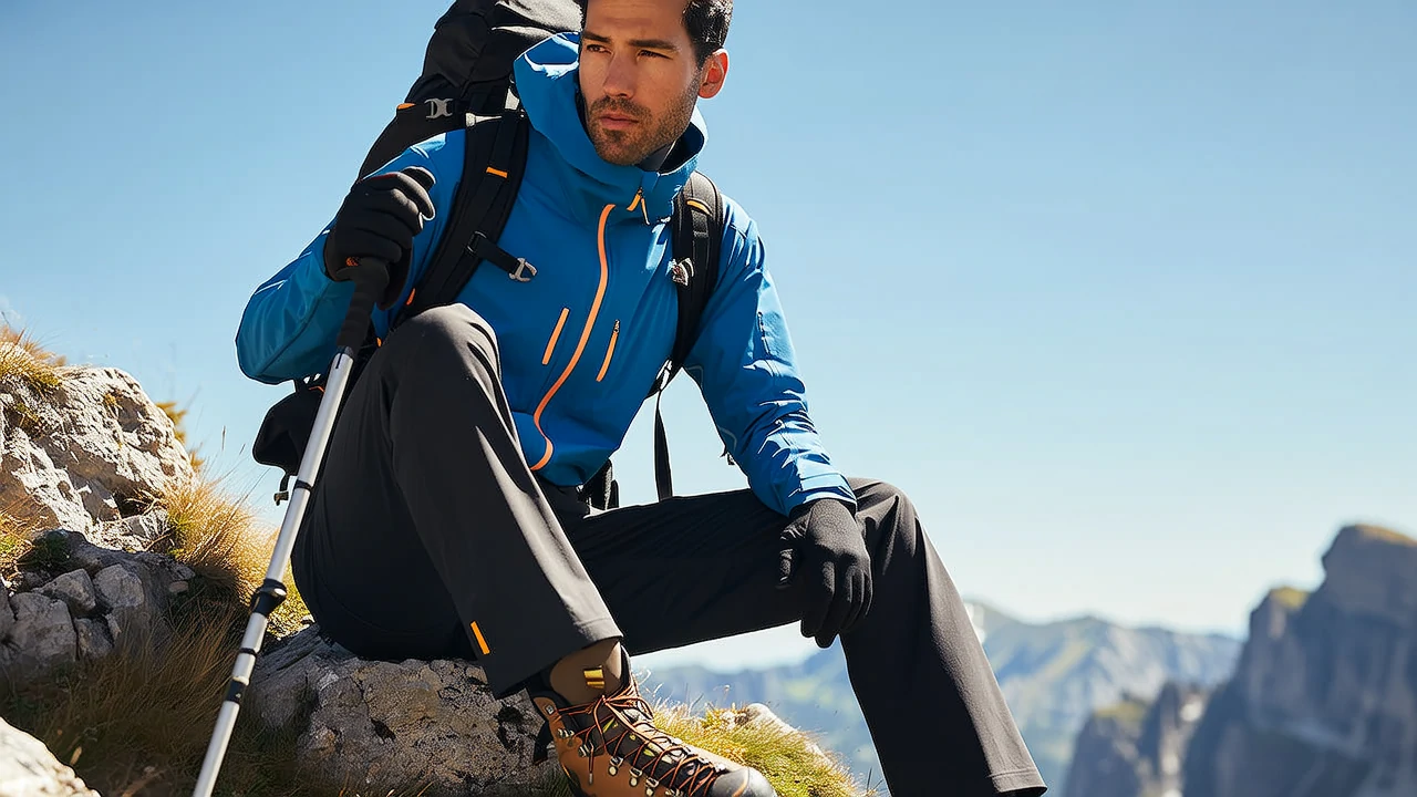 High-performance polyester outdoor clothing in action