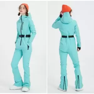 Hooded Women Skiing Overall 