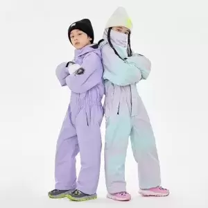 Padded One Piece Kids Skiing Jumpsuit 
