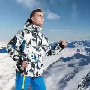 Men Waterproof Printed Ski Jacket HSKJ-021
