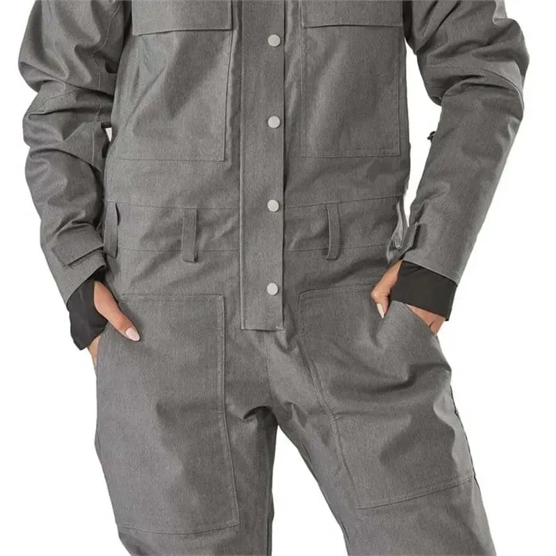 Insulated Denim One-Piece Ski Outfit